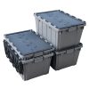 hinged lid storage bins
